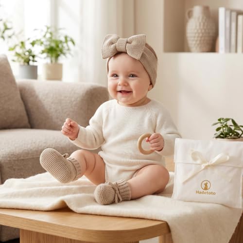 Hadetoto Baby Headband and Booties Set, 100% Organic Cotton - Image 5