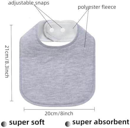 8 Pack Baby Bibs Unisex Adjustable - Image 2