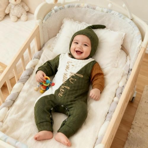 GRNSHTS Newborn Baby Boy Romper Coming Home Outfits Letter Print Bodysuit - Image 7