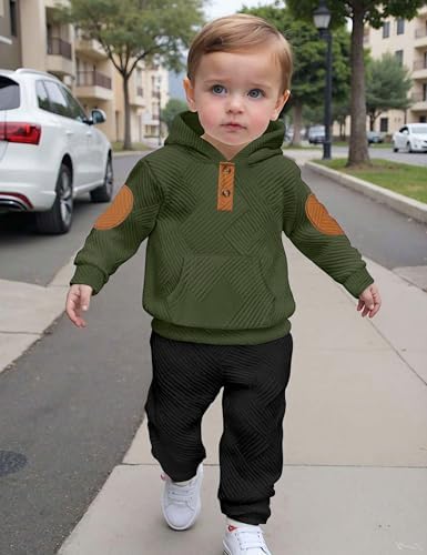 Oranchids Toddler Baby Boy Clothes Long Sleeve Hoodie Sweatshirt Tops and Pants - Image 3