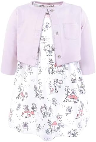 Hudson Baby Infant and Toddler Girls Cotton Dress and Cardigan Set by HudsonBaby