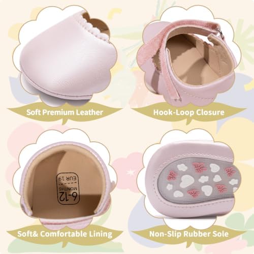 Meckior Infant Baby Girls Soft Sole Bowknot Princess Wedding Dress Mary Jane - Image 5
