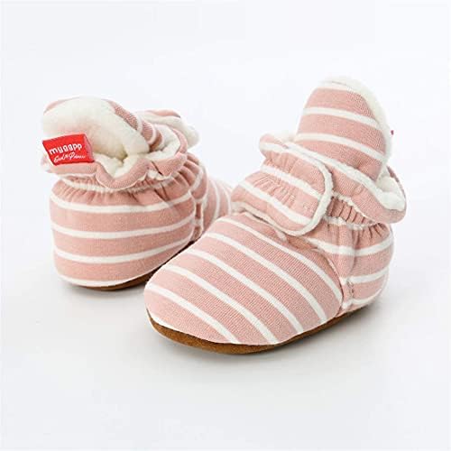 ohsofy Newborn Baby Cotton Booties Stay On Slipper Winter Warm Soft Shoes - Image 4