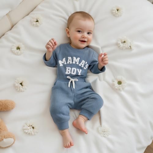 Giraropa Newborn Baby Boy Clothes Rib Knit Romper Jumpsuit Solid Sweater - Image 3