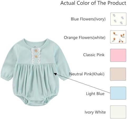 Ruliby Baby Girls Clothes Cotton Bubble Romper Summer Newborn Outfits | - Image 3