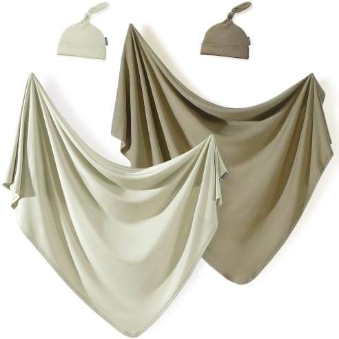 GRSSDER 2 Set Newborn Swaddle Blanket by BUYNOW