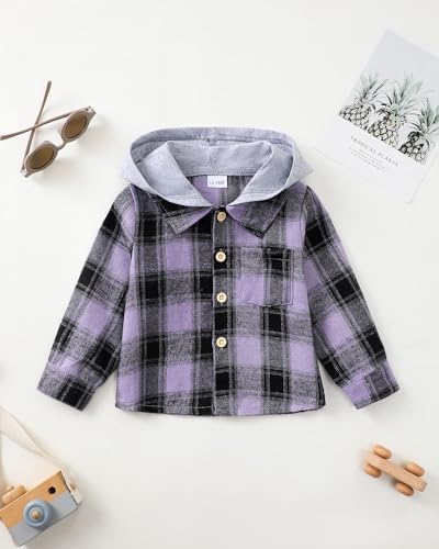 Toddler Baby Boy Long Sleeve Shirt Flannel Buffalo Plaid Shirts Button Down - Image 3