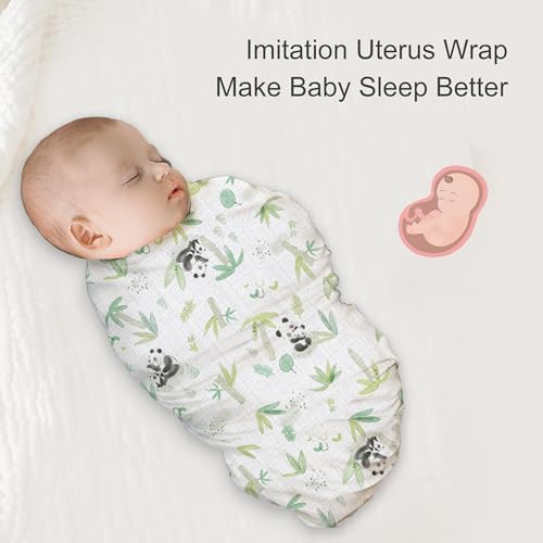 Baby Swaddle Blankets, Bamboo Muslin Receiving Blanket | 2-Pack, Lightweight & - Image 5