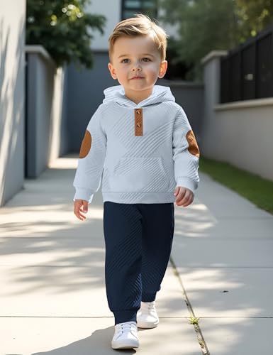 Oranchids Toddler Baby Boy Clothes Long Sleeve Hoodie Sweatshirt Tops and Pants - Image 2