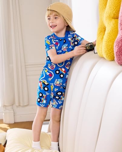 babee Reshinee Bamboo Viscose Toddler Boys Pajamas Set, Short Sleeve Kids - Image 6