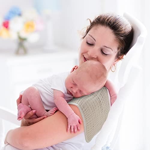 Remagr 8 Packs Muslin Burp Cloths Large 20" x 10", 6 Layers Unisex Baby - Image 6