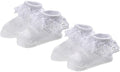 EPEIUS Baby Girl Ruffle Socks, Eyelet Frilly Lace Socks by EPEIUS