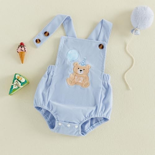Honganda Baby Boy 1/2 Birthday Outfit Half Way to One Cake Smash Romper - Image 4