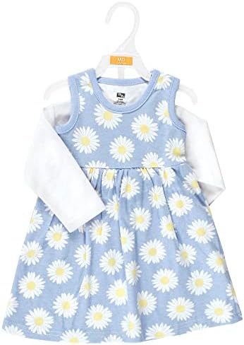 Hudson Baby Infant and Toddler Girls Cotton Dress and Cardigan Set - Image 2