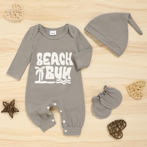 GRNSHTS Newborn Baby Boy Romper Coming Home Outfits Letter Print Bodysuit - Image 3