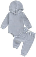 Thorn Tree Newborn Unisex Baby Clothes Set Hooded Long Sleeve Bodysuit Stretchy by ThornTree