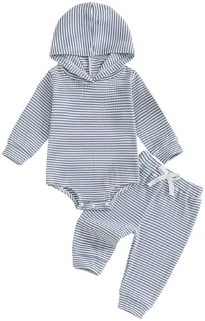 Thorn Tree Newborn Unisex Baby Clothes Set Hooded Long Sleeve Bodysuit Stretchy by ThornTree
