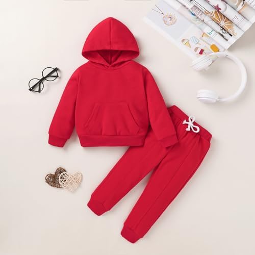 YOUNGER TREE Baby Clothes for Girls Boy Solid Color Hoodie and Sweatpants - Image 2