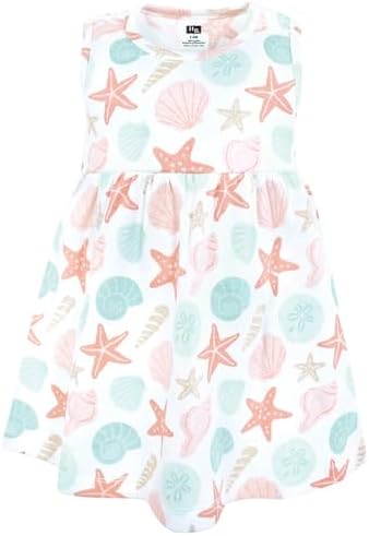 Hudson Baby Infant and Toddler Girls Cotton Dress and Cardigan Set - Image 4