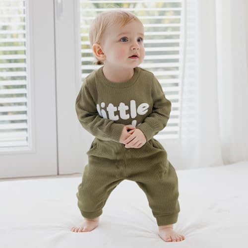 Giraropa Newborn Baby Boy Clothes Rib Knit Romper Jumpsuit Solid Sweater - Image 4