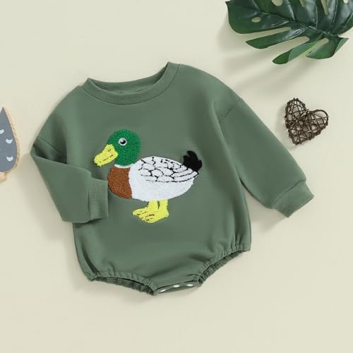 VISGOGO Newborn Infant Baby Boy Oversized Romper Sweater Bodysuits Coming Home - Image 3
