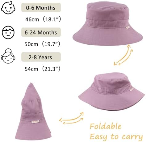 Bamery Baby Toddler Girls Bucket Hat Newborn Sun Hats - Image 6