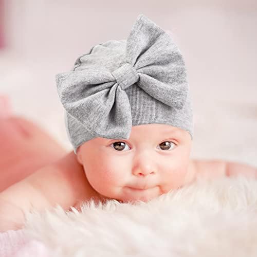 Newborn Baby Hats and Mittens Set Infant Bow Beanie Cap Toddler Gloves Newborn - Image 6