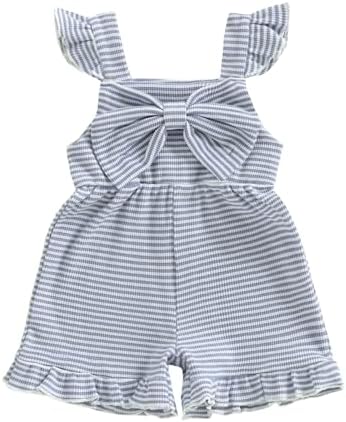 Little Girl Romper Toddler Overalls Summer Bow Jumpsuit Boho Outfit 6M-5T by Nibbcoa