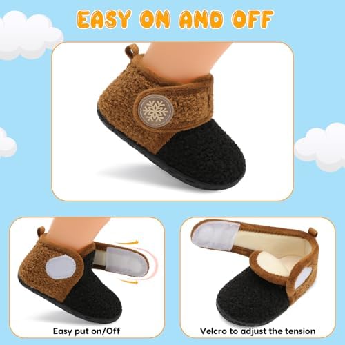 FEETCITY Baby Booties Girls Boys Infant Slippers First Walkers Shoes Warm Socks - Image 5