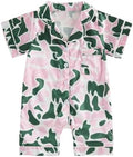 Kuriozud Baby Girl Boy Romper Pajamas Onesie Short Sleeve Button Down Pjs by Kuriozud