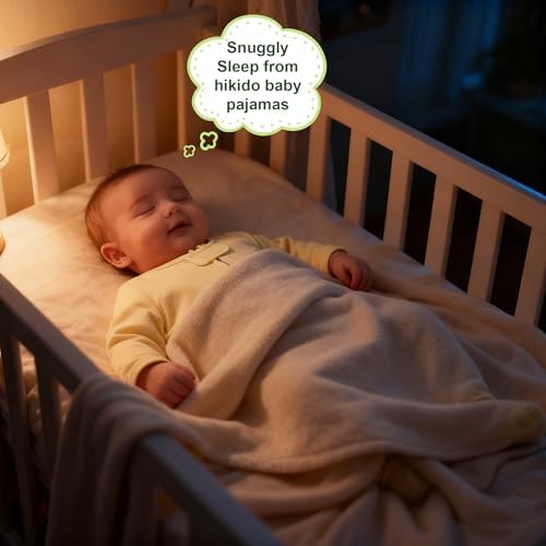 Hikido Baby Romper 100% Organic Cotton Pajamas One Piece Long Sleeve Zipper - Image 4