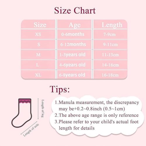 Baby Girls Ruffle Socks Double Layer Lace Turn Cuff Dress Socks - Image 7