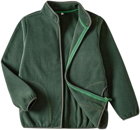 Toddler Boys Girls Fleece Jacket Lightweight Fall Spring 2-12 Years by EIGIOO