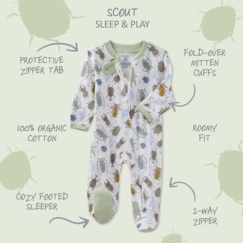 Butterblu Scout Sleep & Play 100% Organic Cotton Footed Zip Front PJs | GOTS - Image 2