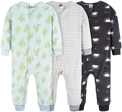 Gerber Baby Boys 3-Pack Fleece Footless Pajamas by Gerber