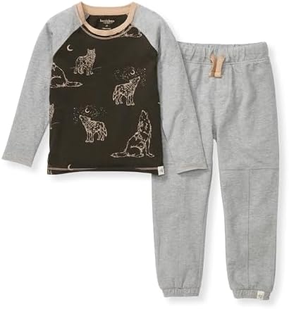 Burt's Bees Baby Boys Shirt and Pant Set, Long Sleeve Top & Bottom Outfit Bundle by BurtsBeesBaby