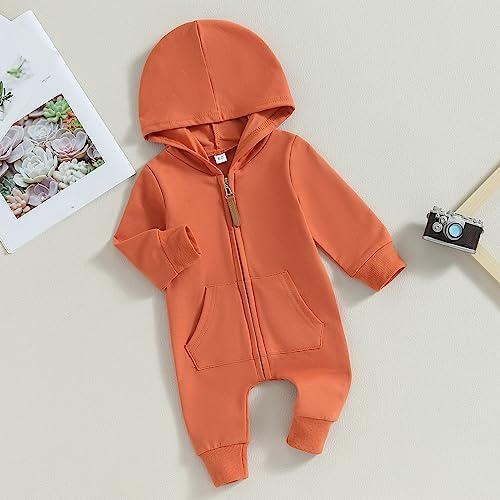 Fall Baby Clothes Newborn Boy Girl Hoodie Romper Long Sleeve Jumpsuit Winter - Image 3