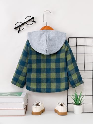 Toddler Baby Boy Long Sleeve Shirt Flannel Buffalo Plaid Shirts Button Down - Image 4