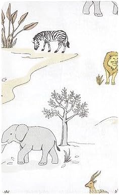 Luvable Friends Hudson Baby Flannel Burp Cloths 10pk, Wild Safari World - Image 2