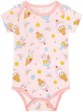Kids Rayon of Bamboo Pajamas Set Short Sleeve Button Shorts Ages 0-24 by GUISBY