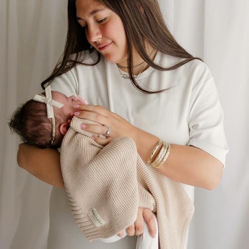 100% Organic Cotton Heritage Knit Textured Baby Quilt Blanket – Signature - Image 5