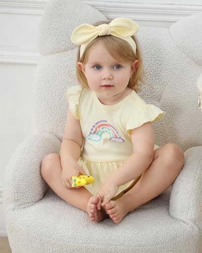 Baby Girls Romper Summer Ruffled Sleeve Bodysuit Dresses Infant Girl Clothes - Image 3