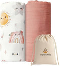 Muslin Swaddle Blankets for Newborns, Bamboo Viscose and Cotton Baby Blanket by PapayaKids