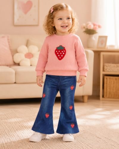 Renotemy Toddler Baby Girl Clothes Fall Winter Outfits Gifts 12Months-5T - Image 3