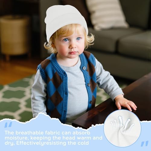 Zando Baby Beanie Newborn Hats Infant Toddler Seamless Warm Soft Knit Cap - Image 4