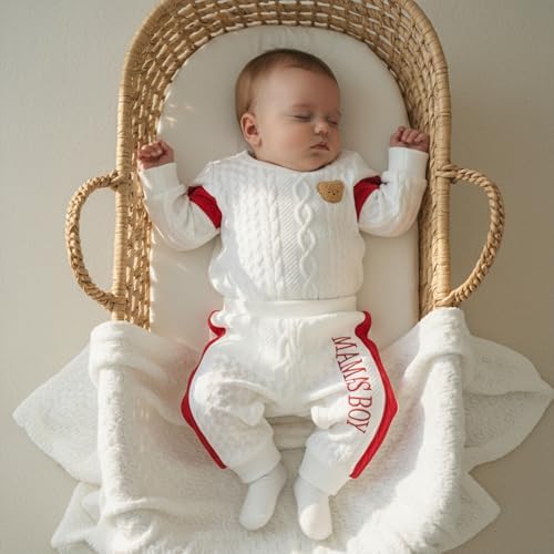 Giraropa Newborn Baby Boy Clothes Rib Knit Romper Jumpsuit Solid Sweater - Image 3