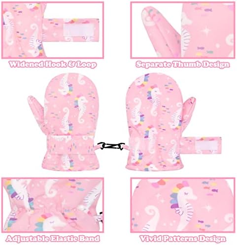 Sarfel Toddler Mittens Waterproof Toddler Gloves Baby Winter Mittens Toddler - Image 4