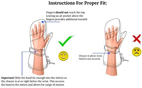 Waterproof Kids Mittens Gloves, 100G 3M Thinsulate Baby Toddler Winter Snow - Image 3