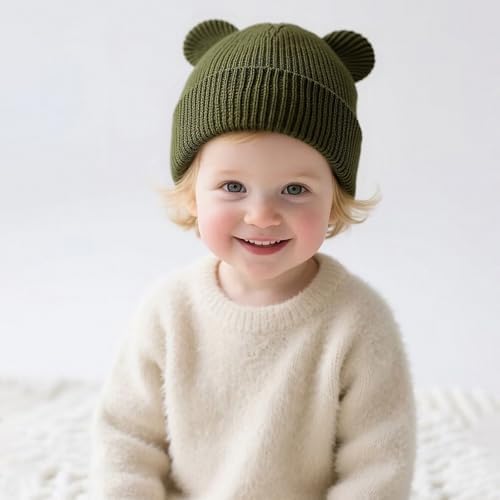 Hadetoto Cotton Baby Beanie Winter Knitted Hat - Image 3