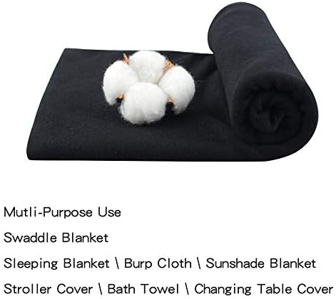 PESAAT Cotton Baby Swaddle Hat Set Newborn Infant Hats Receiving Blankets - Image 2